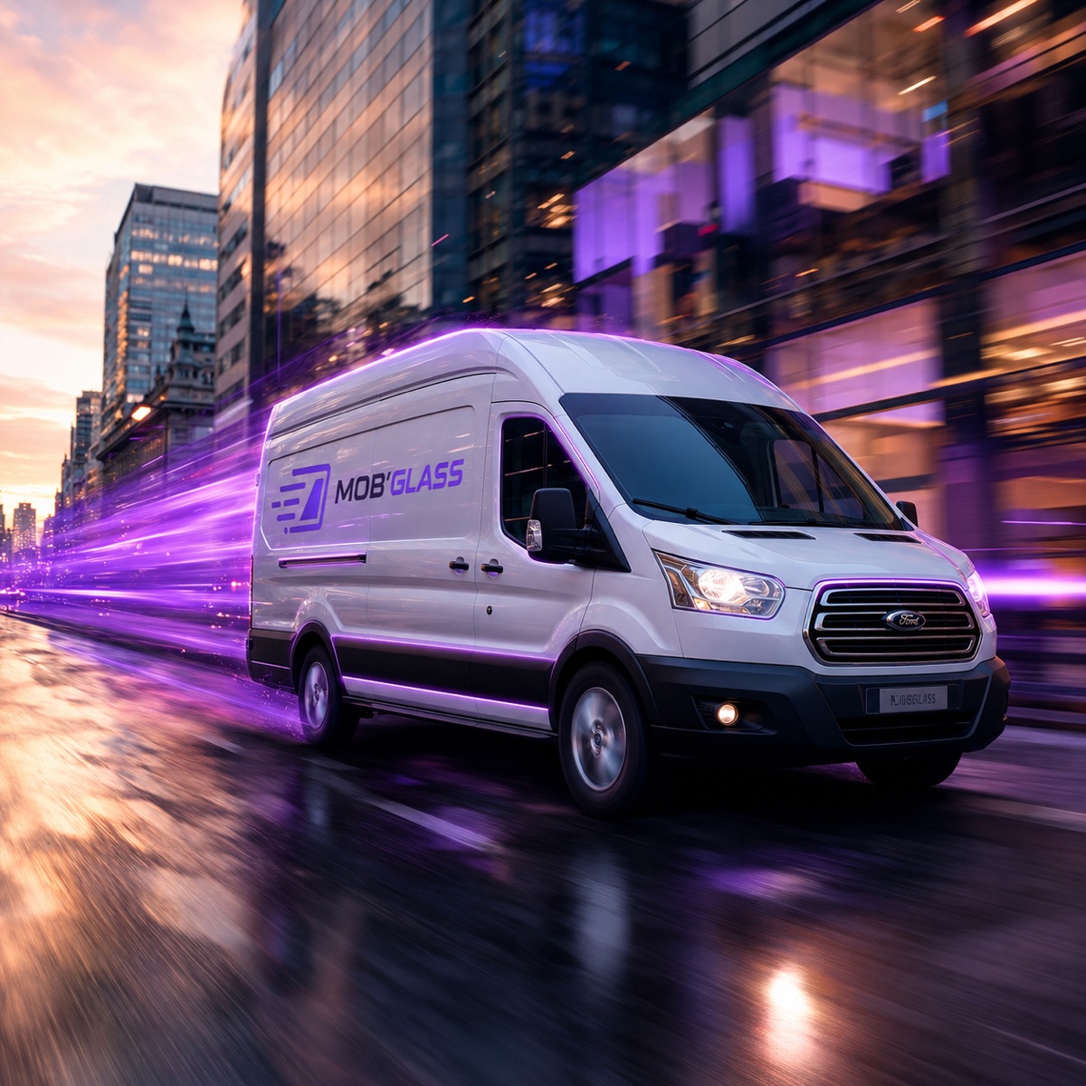 Camion Mob'Glass en intervention